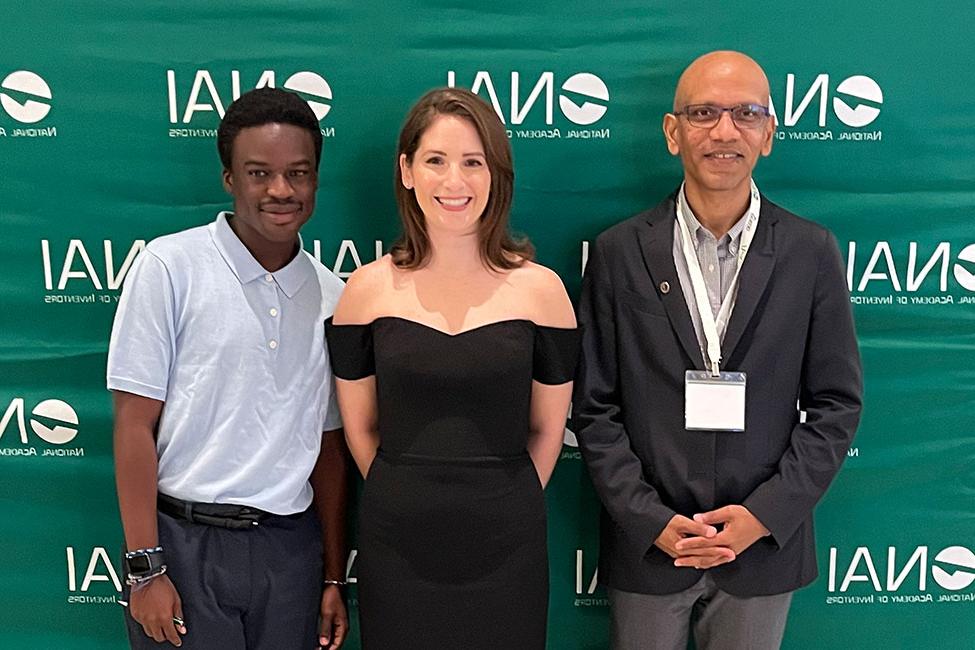 Hari Kalva, Ph.D., Dana Vouglitois and Danny Alice representing Florida Atlantic University at the National Academy of Inventors Annual Meeting in Washington, D.C.